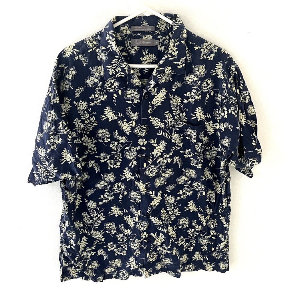 Daniel Cremieux Floral Short Sleeve Casual Shirt, Size: Large